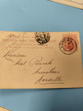 Ancienne enveloppe oblitérée XIXe philatélie Londres Marseille vintage