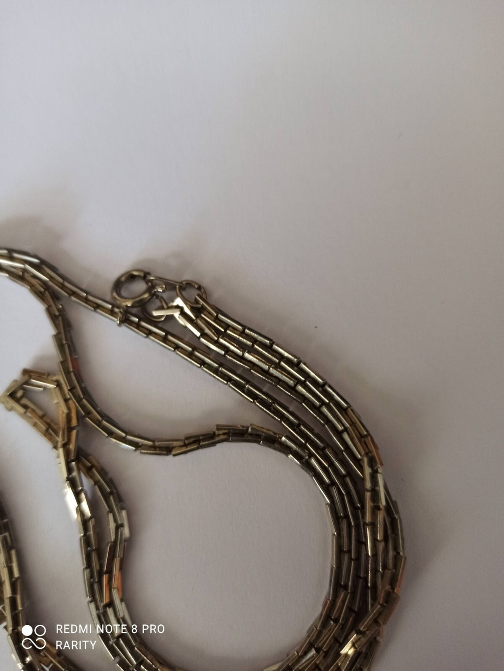 Collier vintage années 80 chaîne à maillons dorés, bijou rétro femme