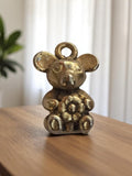 Pendentif ours vintage métal doré années 50 bijouterie rétro deadstock