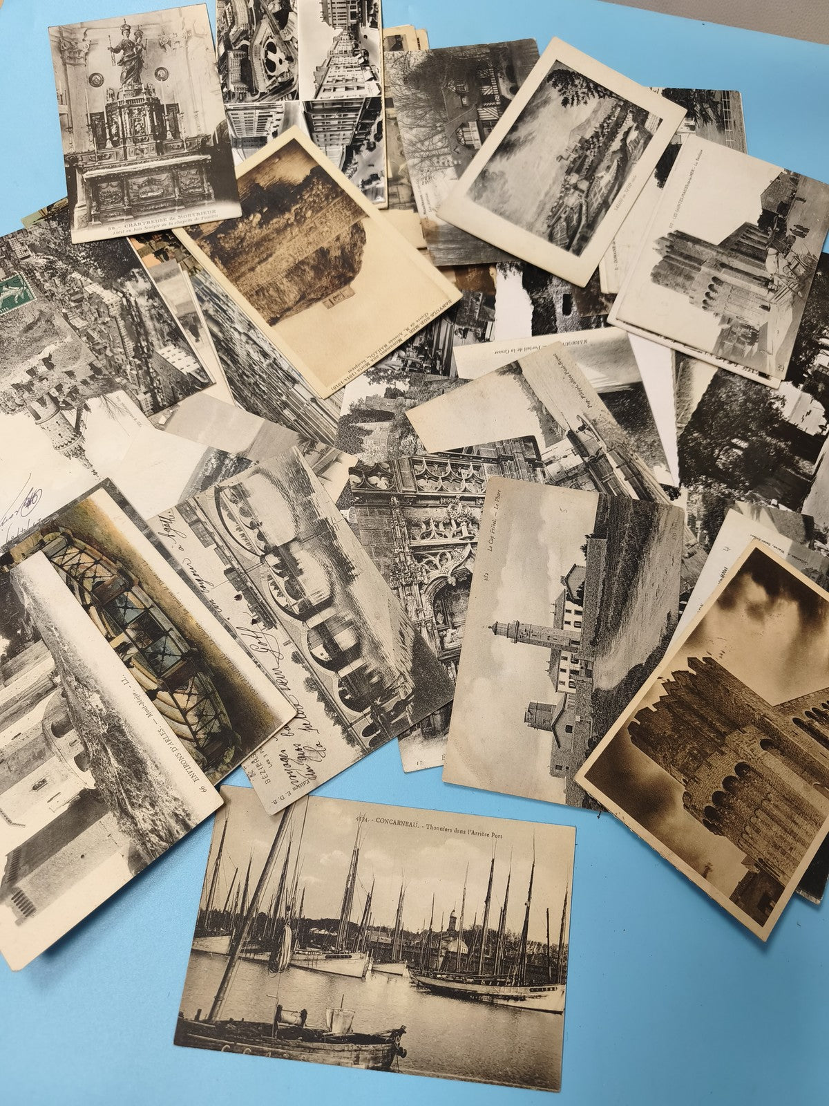 Lot cartes postales anciennes CPA vrac paysages monuments France vintage collect
