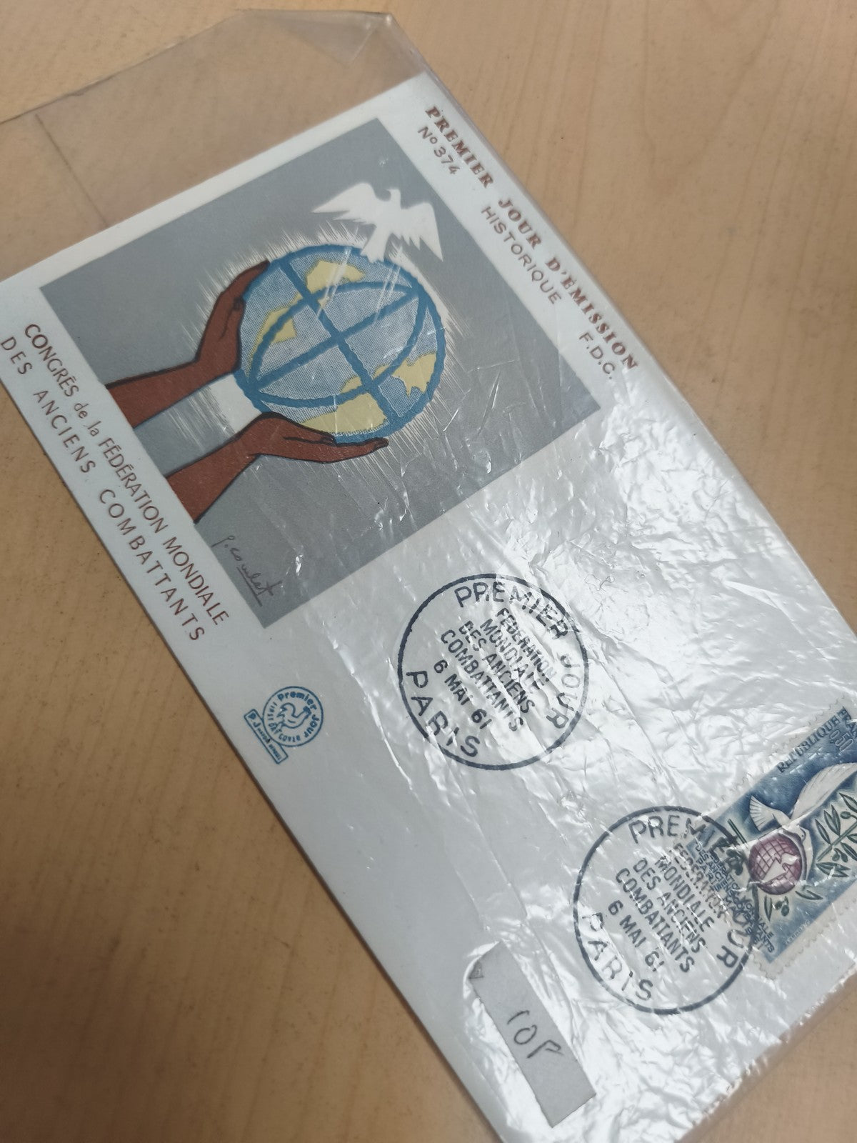 Enveloppe Premier Jour d’Émission FDC Congrès Anciens Combattants Paris 1961