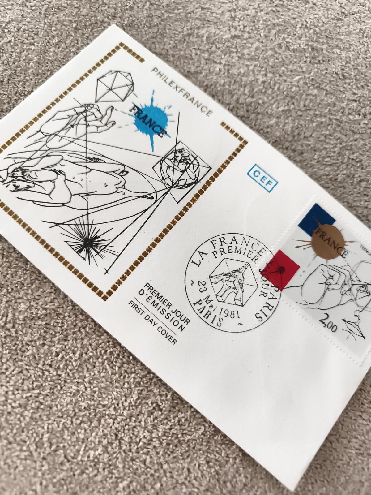 Lettre Premier Jour PHILEXFRANCE 1981 CEF timbre France ancien philatélie FDC