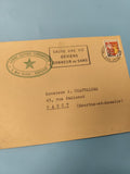 Ancienne enveloppe timbrée Perpignan oblitérée, philatélie, Centre Espérantiste