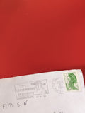 Enveloppe philatélie oblitérée Chaumont 1990 timbre Marianne vert