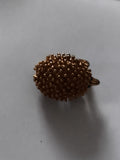 Broche vintage forme hérisson finition dorée bijou fantaisie rétro
