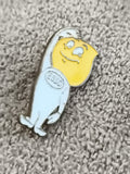 Pin's vintage Esso goutte jaune mascotte années 80-90 badge ancien publicitaire