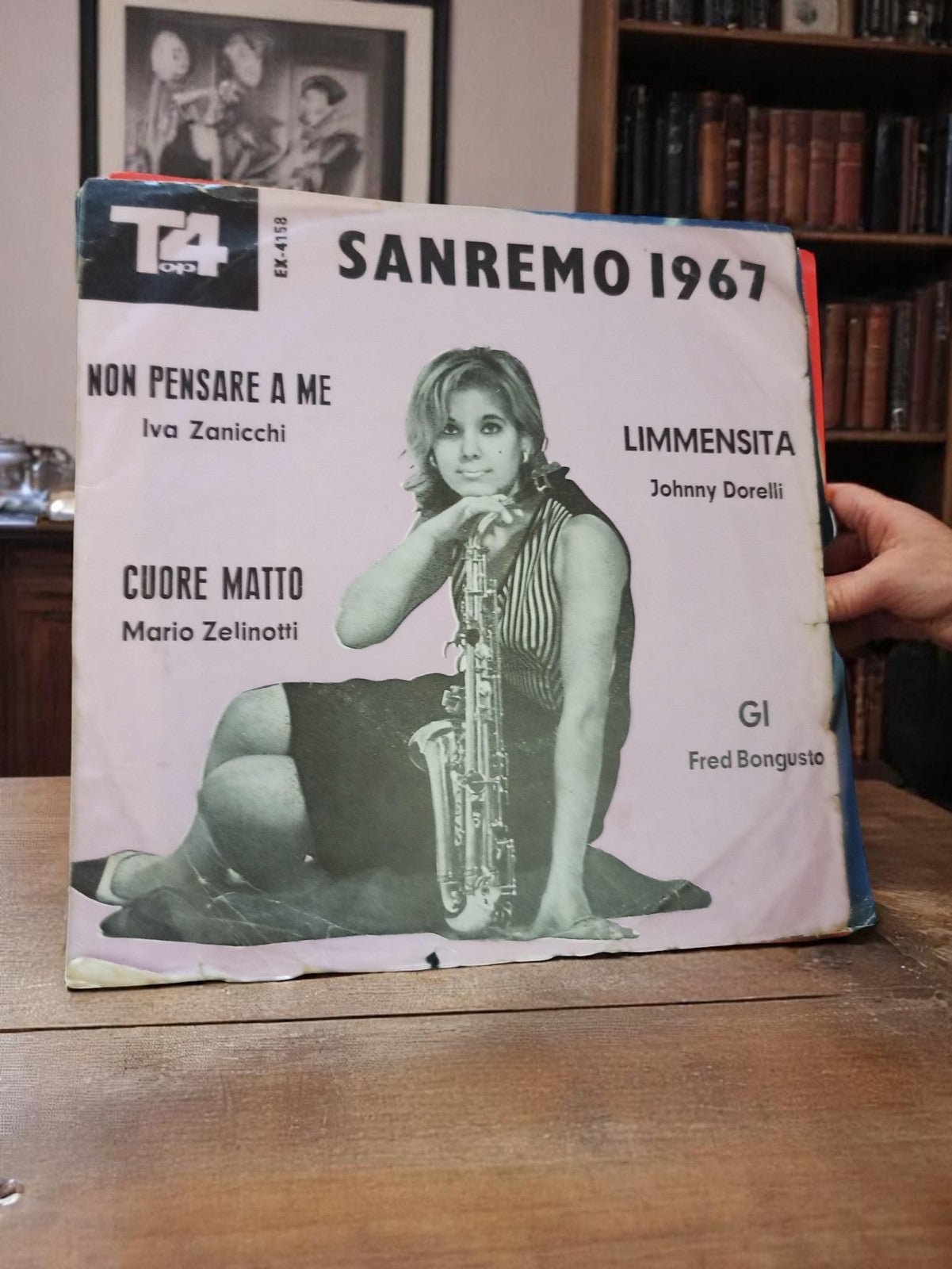 Vinyle 45 tours Sanremo 1967 T4 Pop pochette vintage Italie années 60