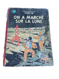BD Tintin On a marché sur la Lune Casterman 1954 ancienne édition rare