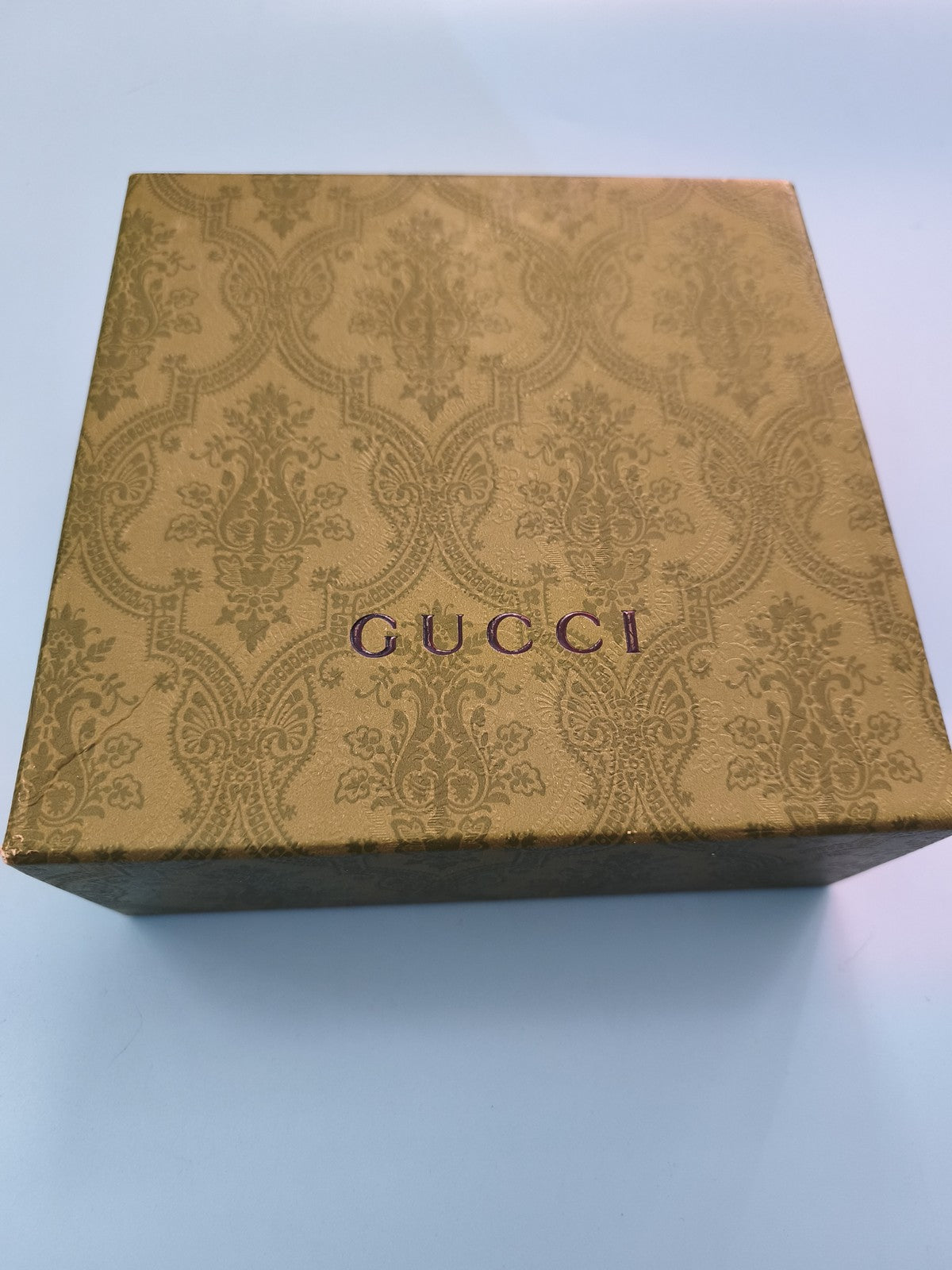 Vintage grande boîte de rangement ancien Gucci authentique collection rétro déco