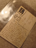 Carte postale écrite timbre Paris 1935 philatélie France (Ref 27)