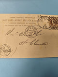 Ancienne enveloppe oblitérée 1886 philatélie Union Postale Universelle (Ref 7)