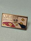 Vintage pin's Belgique loisirs émaillé rectangulaire couleurs drapeau (Ref 5)