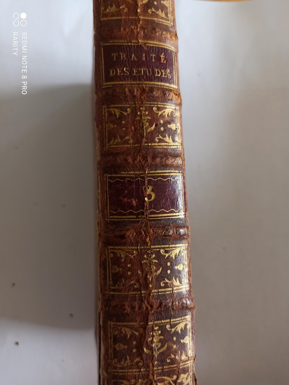 Livre 1788 De la manière d’enseigner les Belles-Lettres Rollin Tome 3 Paris