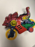 Figurine rétro moto lion lanceur monstre, jouet bootleg ancien collection