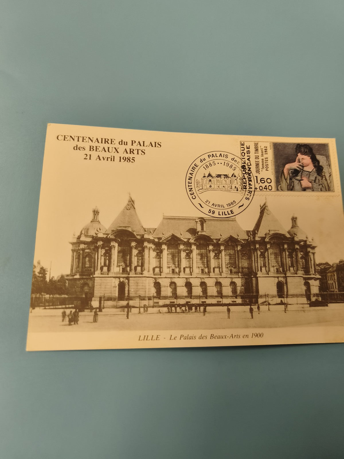 Enveloppe FDC premier jour Lille Palais des Beaux-Arts 1985 timbre illustré