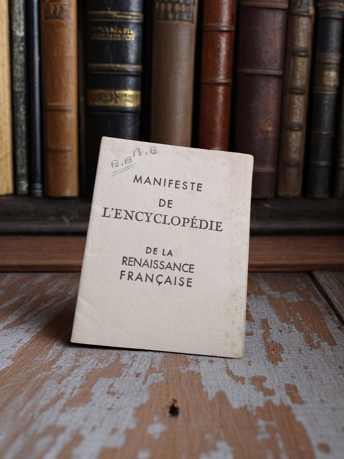 Livret Manifeste de l’Encyclopédie Renaissance Française vintage ancien