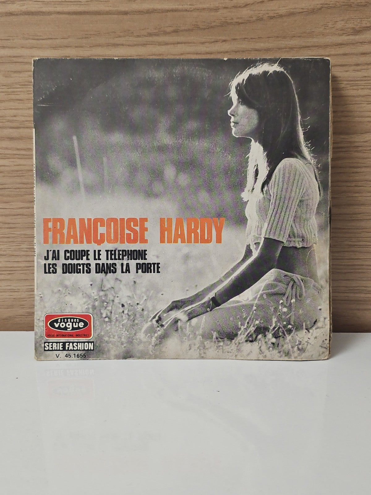 Vintage 45 tours ancien vinyle Françoise Hardy rétro collection disque français