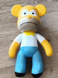 Figurine Popobe Bear Homer Simpson style art toy jaune bleu