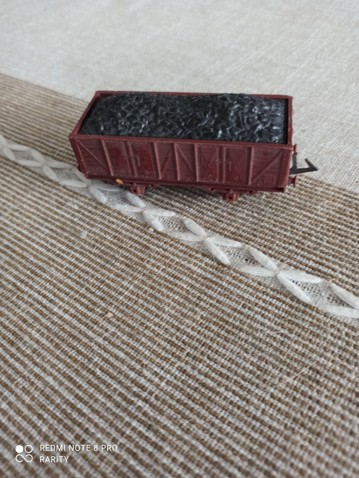 Wagon transport charbon SNCF Jouef marron vintage – Modèle ferroviaire ancien