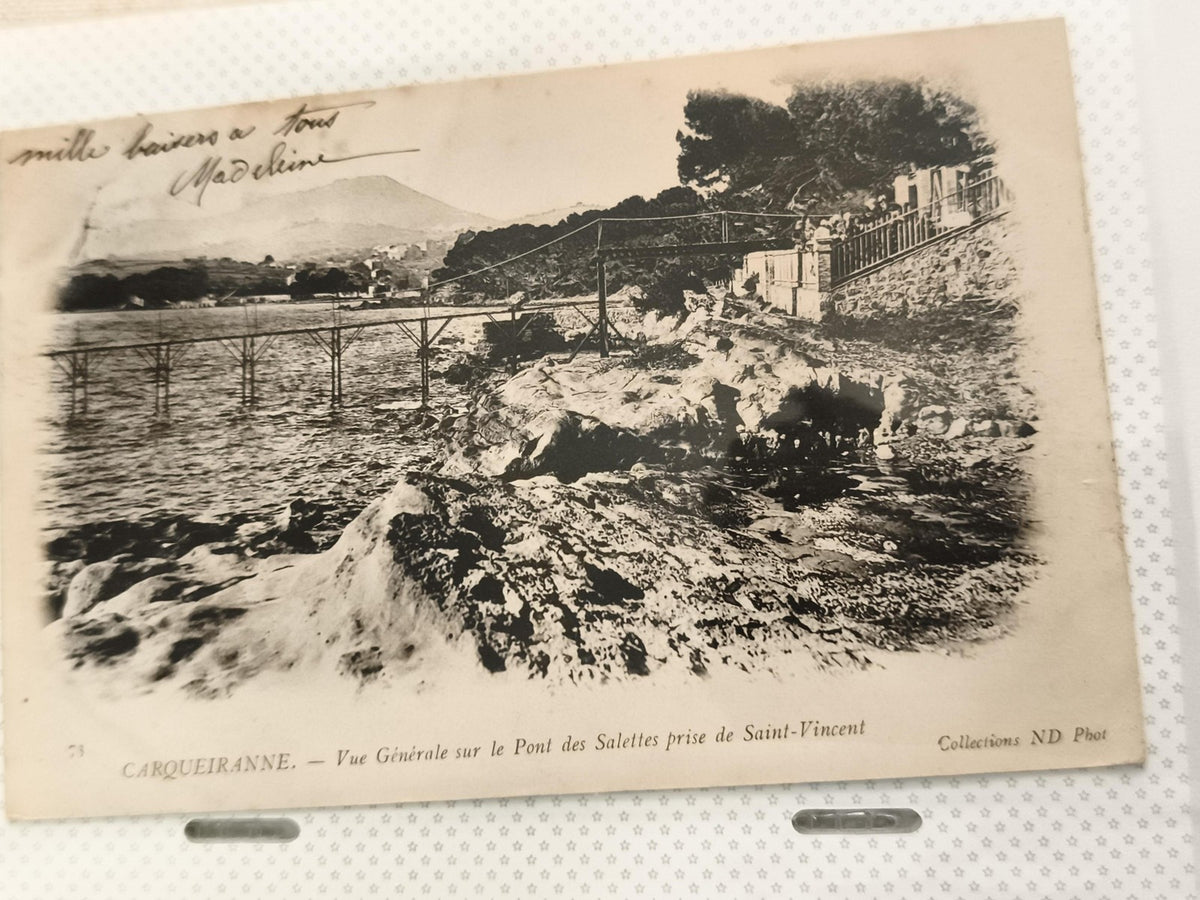 Carte postale ancienne Carqueiranne Pont des Salettes ND Phot vue animée