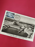 Carte postale premier jour Donzère-Mondragon 1956 timbre 12F aménagement Rhône