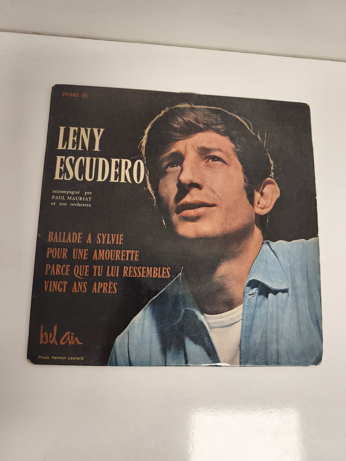 Vinyle 45 tours Leny Escudero Bel Air pochette Paul Mauriat chanson française