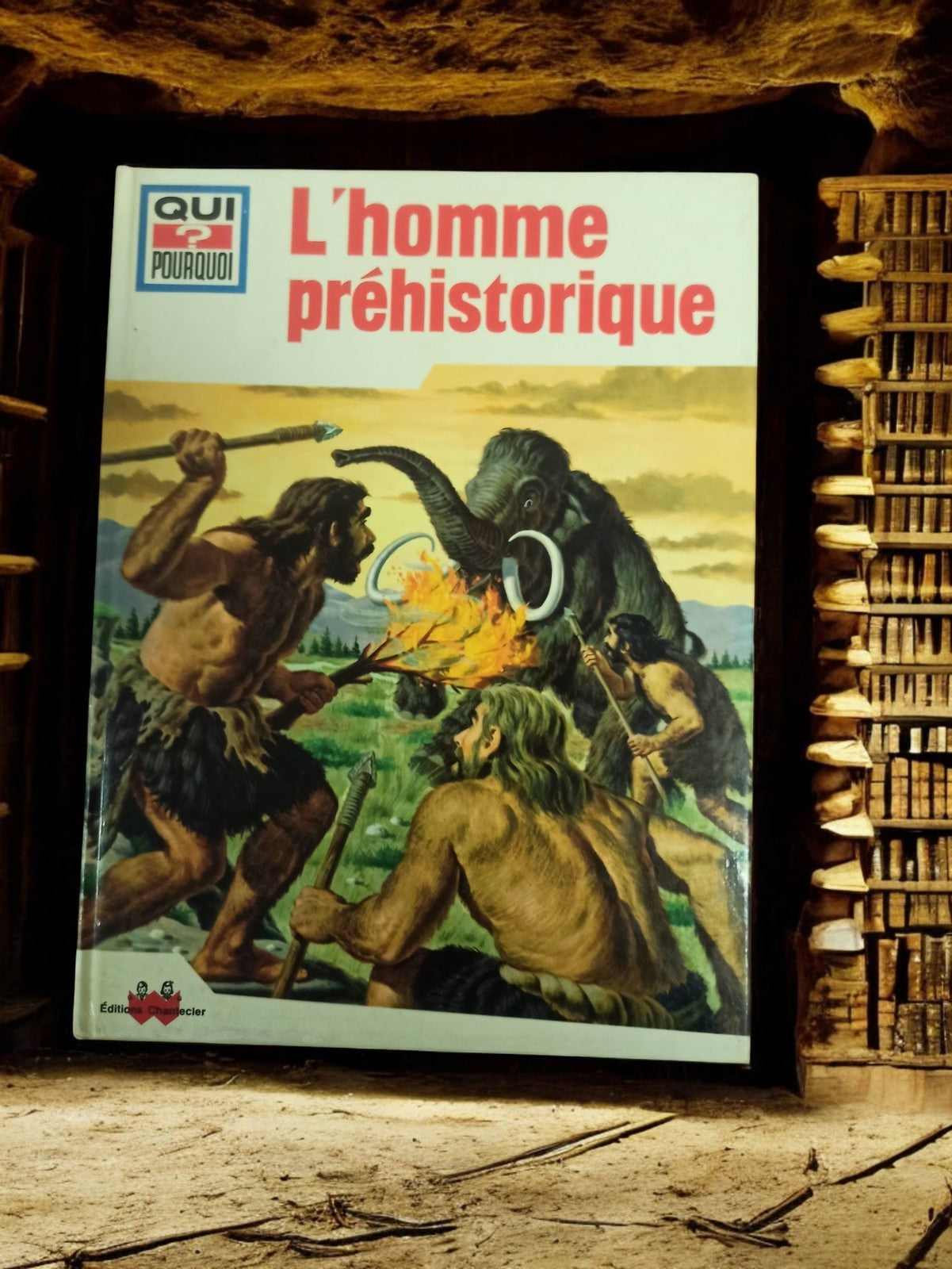 Livre ancien L'homme préhistorique vintage – histoire préhistoire Chameletier