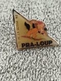 Pin's vintage PRA-LOUP Fête de la Glisse 92 triangle skieur émaillé années 90
