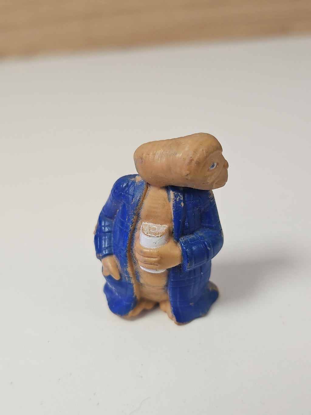 Figurine vintage E.T. l?Extra-Terrestre ancienne PVC robe bleue Macao collection
