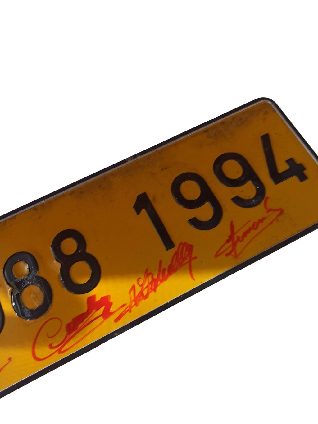 Plaque commémorative rallye LOUBON 1988 1994 signée vintage sport auto années 90