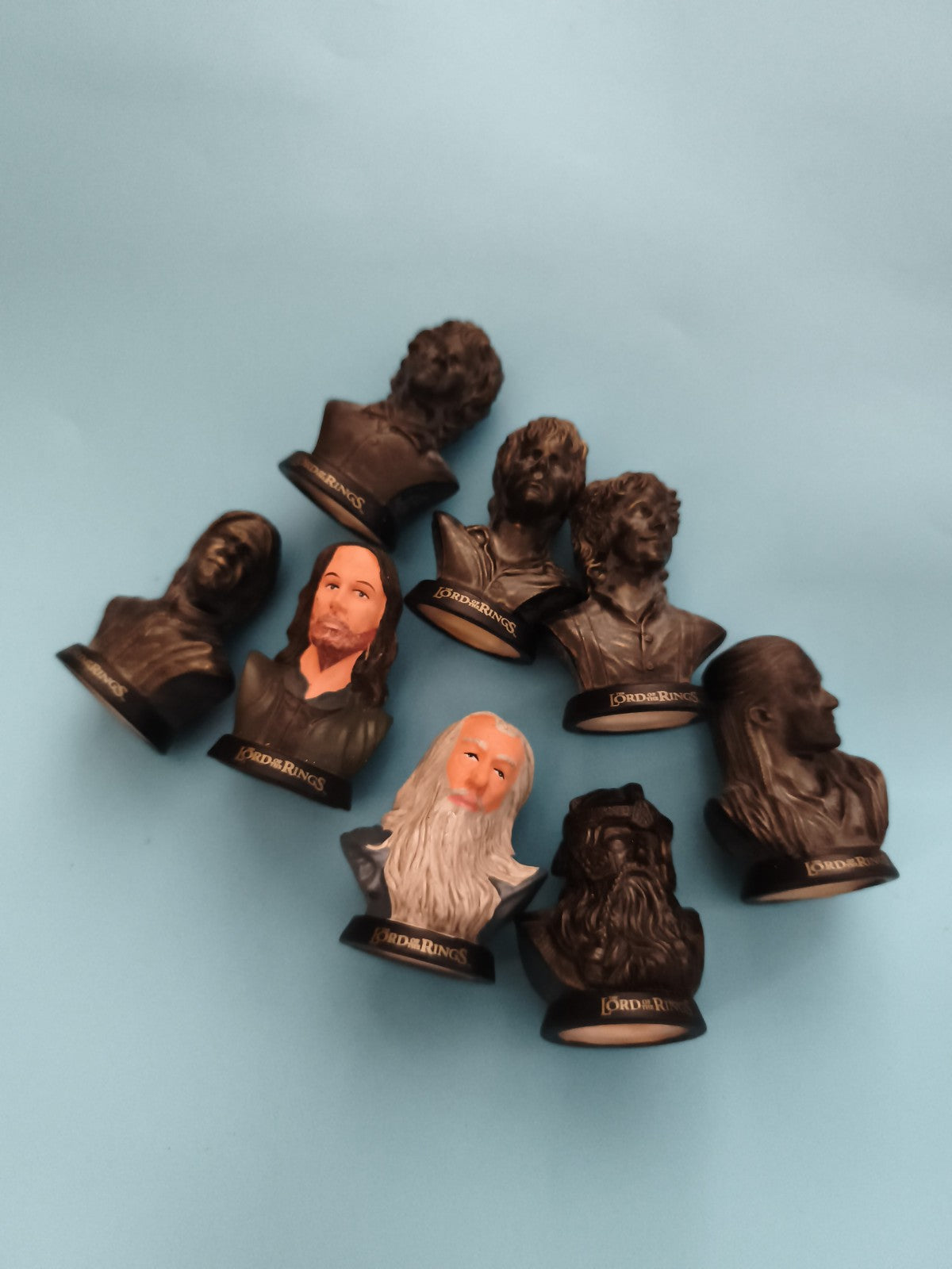 Statuettes bustes Le Seigneur des Anneaux set 8 figurines personnages Lord of th