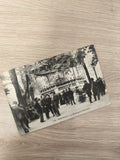 Ancienne carte postale Besançon La Musique à Granvelle noir et blanc vintage