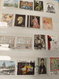 Lot anciens timbres oblitérés France arts peinture sculpture 1970s-1980s