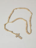 Collier pendentif croix chrétienne fantaisie élégant bijou religieux d'occasion