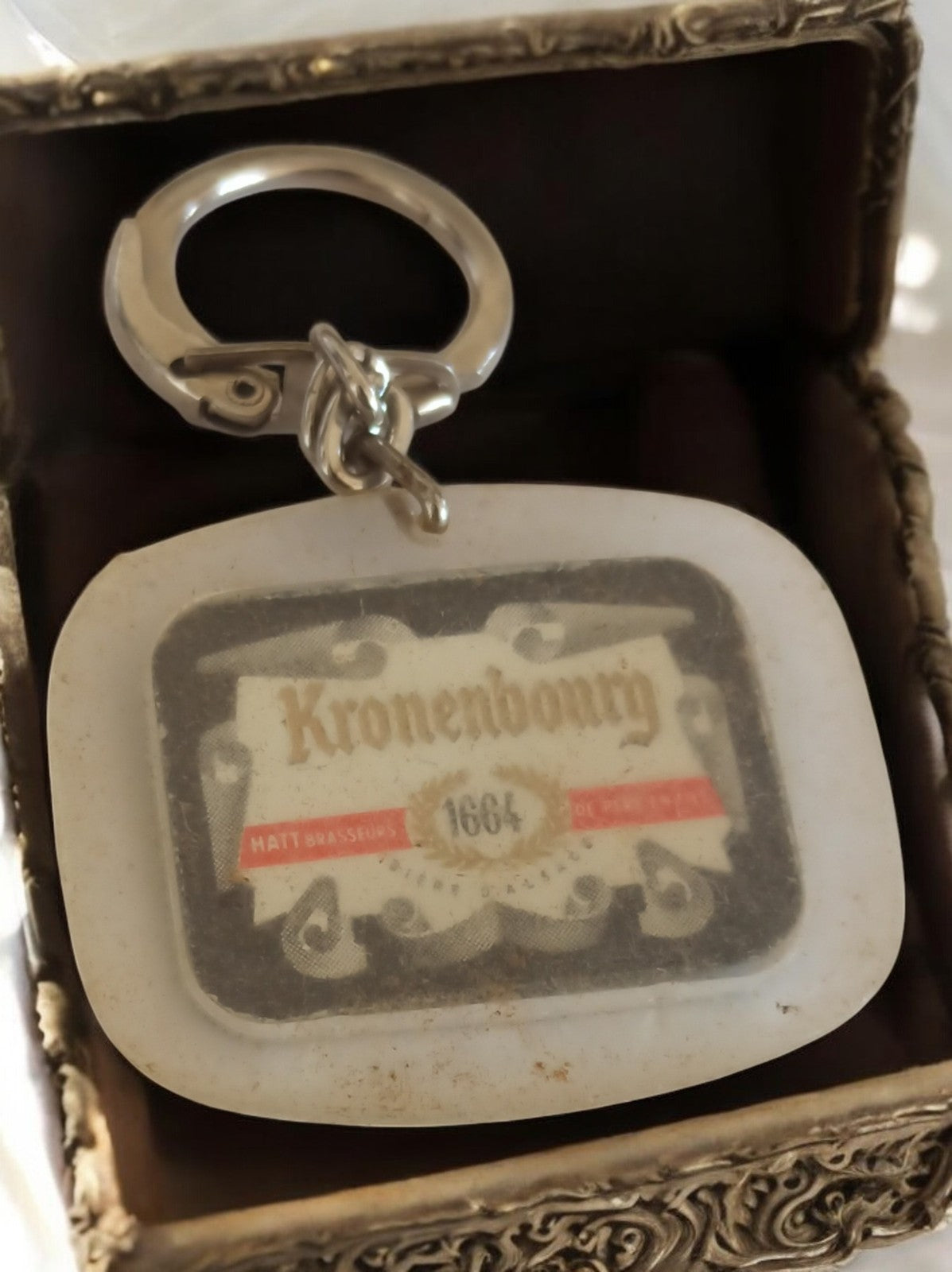 Porte-clés Kronenbourg 1664 vintage publicitaire France bière rétro