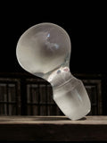 Bouchon ancien carafe en verre transparent, petit format déco vintage rétro