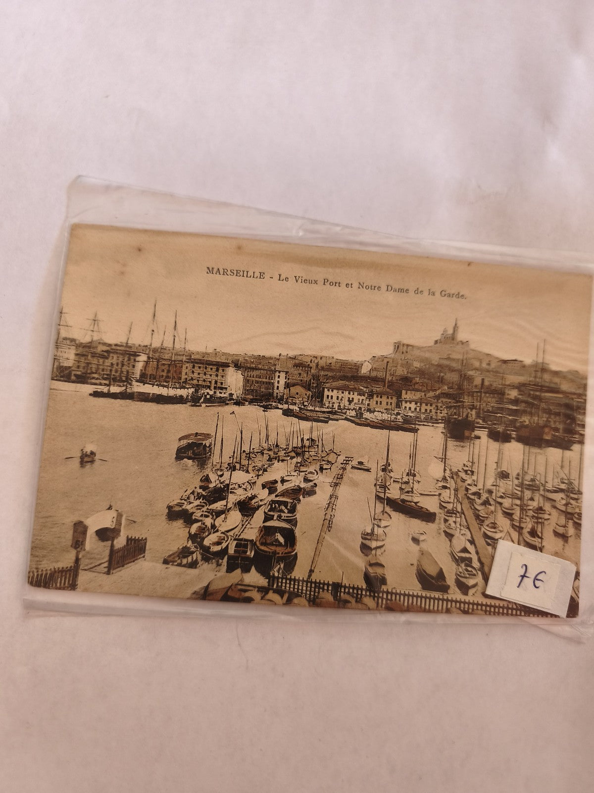 Carte postale vintage Marseille Vieux-Port ancienne illustration rétro collectio