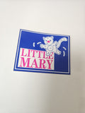 Vintage grand autocollant publicitaire Little Mary rétro ancien collection déco