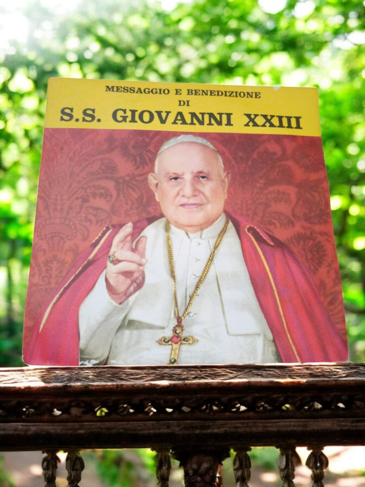 Vinyle 45 tours S.S. Giovanni XXIII bénédiction pochette italienne vintage
