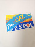 Vintage autocollant publicitaire ancien St Pol grand format rétro collection déc