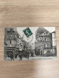 Ancienne carte postale Elbeuf Rue de la République timbre 5c CPA vintage