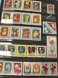 Lot ancien timbres oblitérés Hongrie Magyar Posta fleurs fruits collection