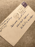 Lettre oblitérée USA 1951 timbre 2 cents Washington philatélie déco postal (Ref
