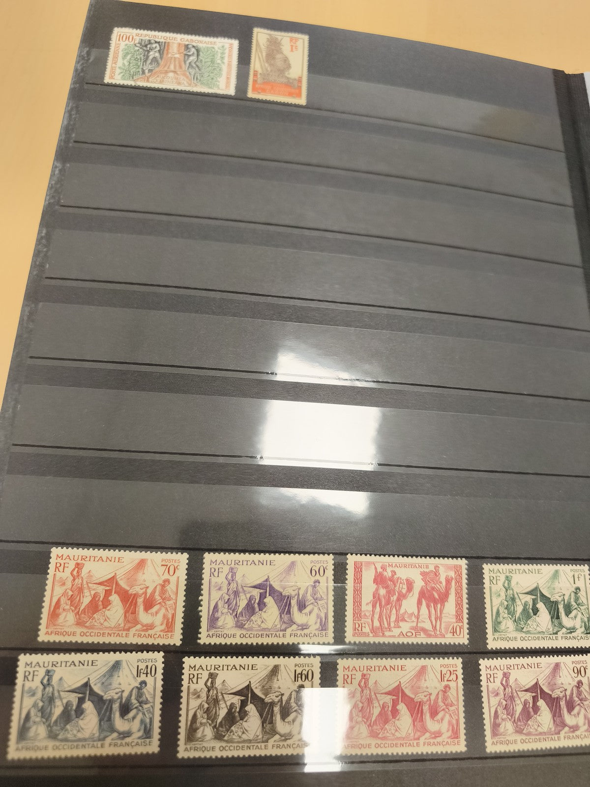 Timbres Mauritanie Afrique Occidentale Française lot Gabon RF oblitérés