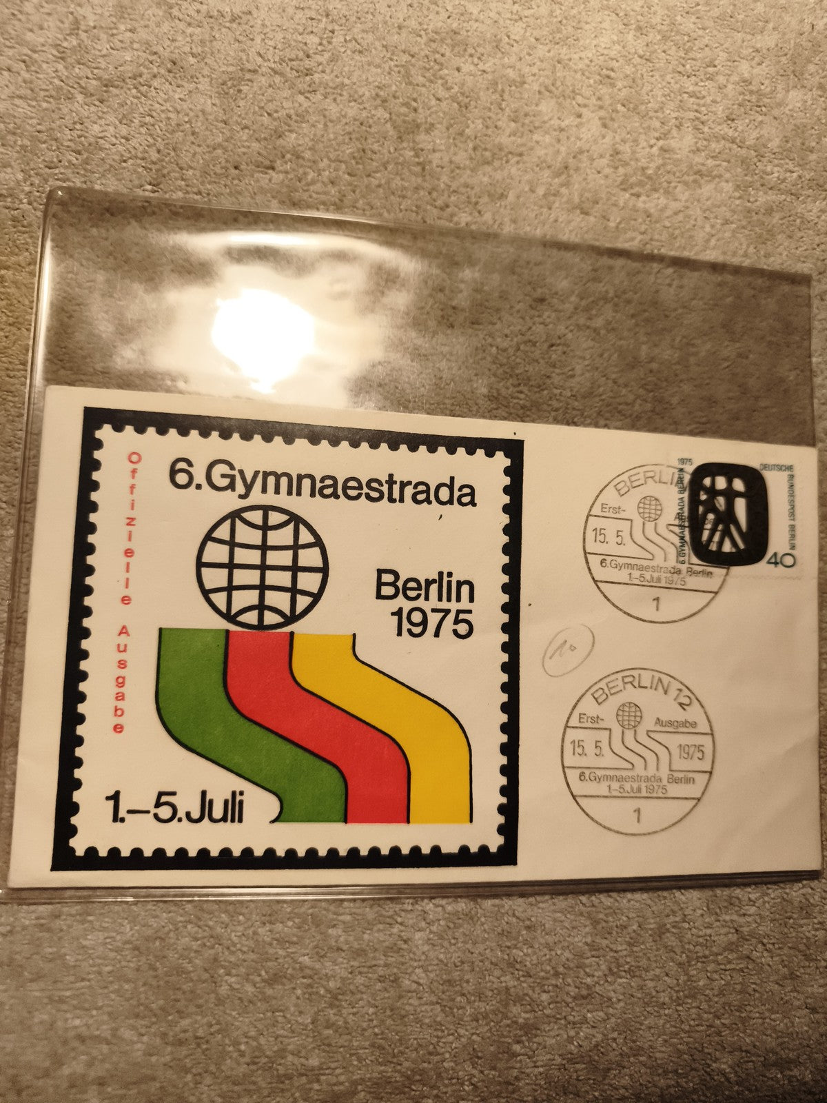 Enveloppe premier jour Gymnaestrada Berlin 1975 FDC timbre Allemagne philatélie
