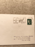 Lettre oblitérée Argentan 1972 Marianne verte cachet hippodrome chevaux philatél