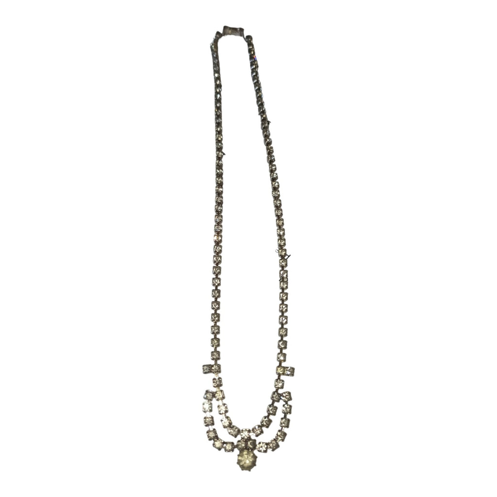 Collier Fantaisie Vintage Ras du Cou Diamants Femme