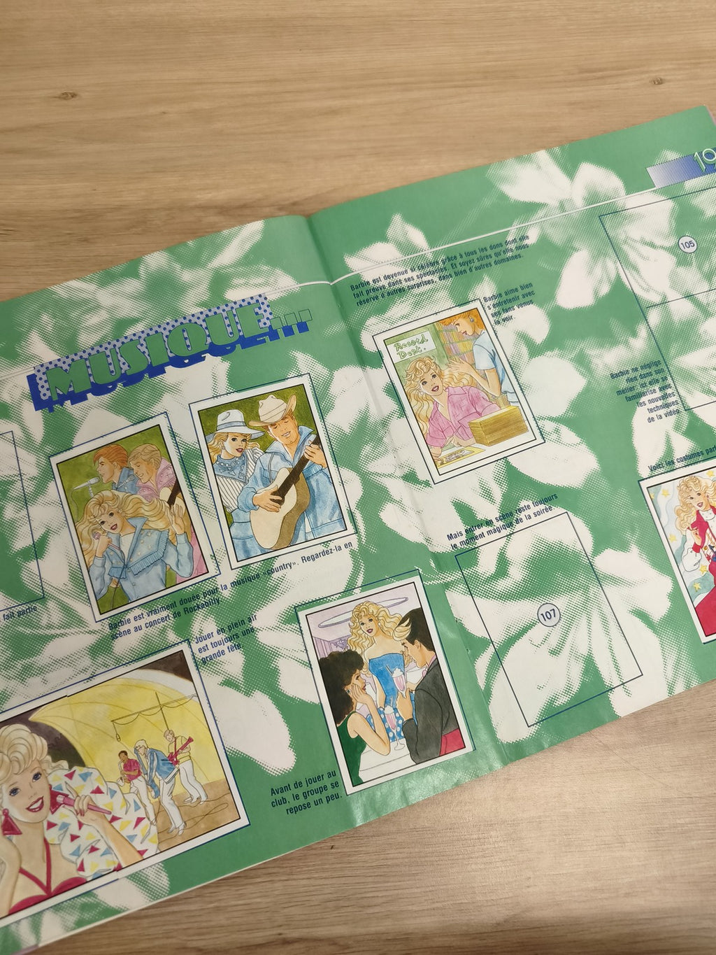 Vintage album Panini Barbie L?amie du C?ur incomplet années 80, couverture rose
