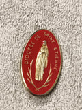 Médaille ancienne Diocèse de Saint Étienne émail rouge doré religieux ovale