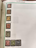 Timbres Norvège oblitérés, lot 8 timbres anciens, philatélie scandinave